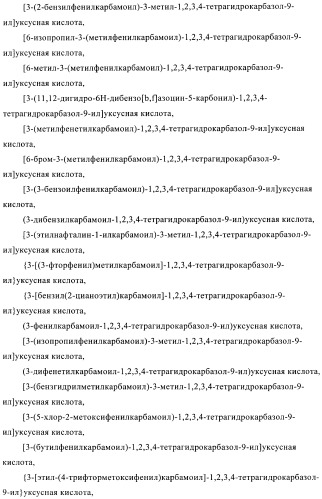 Производные 2,3,4,9-тетрагидро-1h-карбазола в качестве антагонистов рецептора crth2 (патент 2404163)