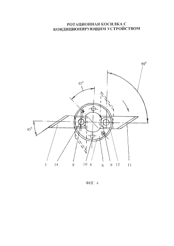 Ротационная косилка с кондиционирующим устройством (патент 2588180)