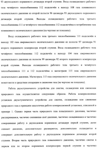 Компрессионная установка и устройство для сжатия, охлаждения и сжижения газа с использованием этой компрессионной установки (патент 2315922)