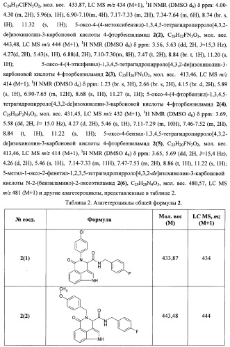 Азагетероциклы, комбинаторная библиотека, фокусированная библиотека, фармацевтическая композиция, способ получения (патент 2345078)