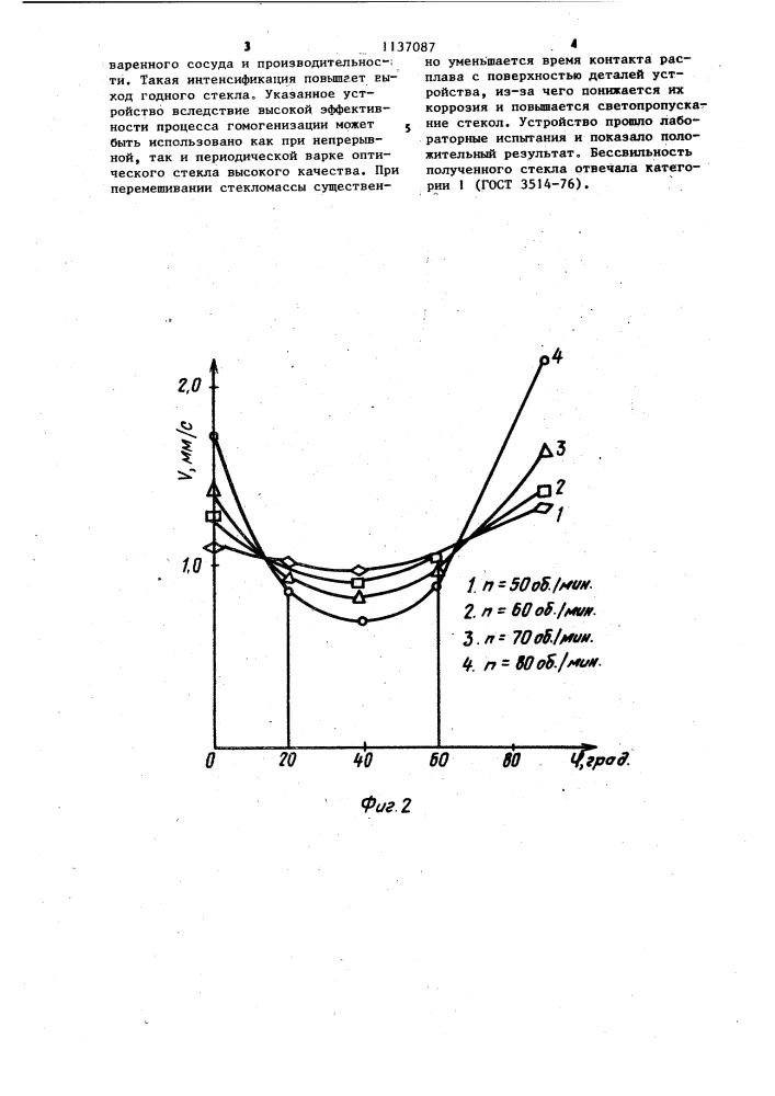Устройство для гомогенизации стекломассы (патент 1137087)