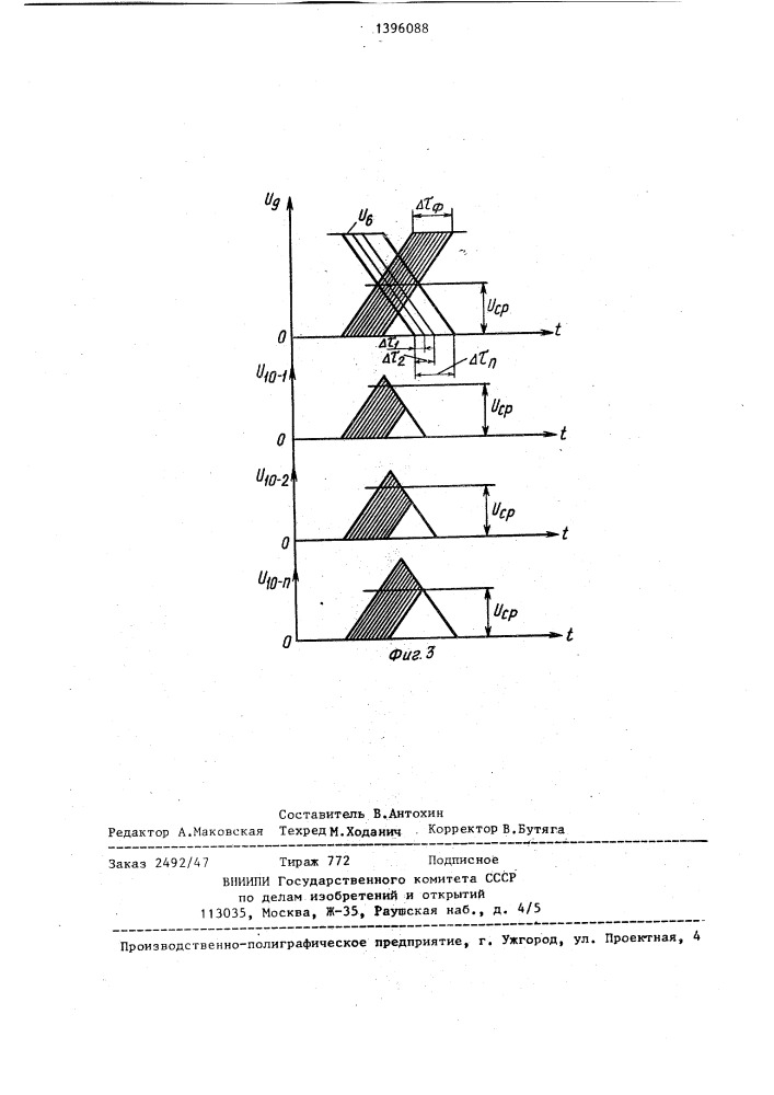 Устройство для измерения флуктуаций фронта видеоимпульса (патент 1396088)