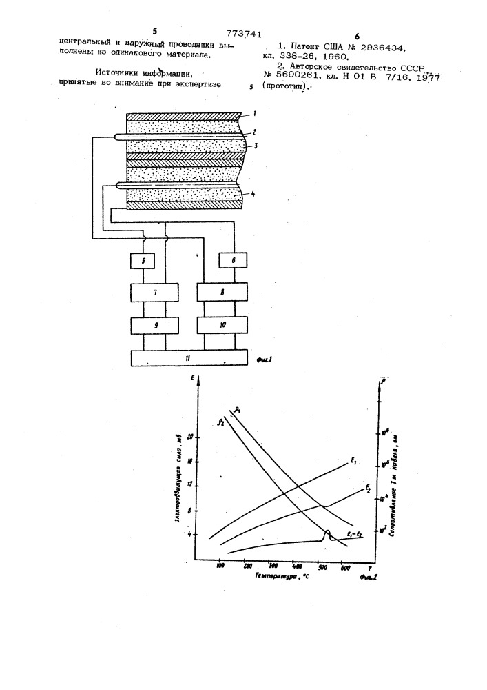 Термочувствительный кабель (патент 773741)