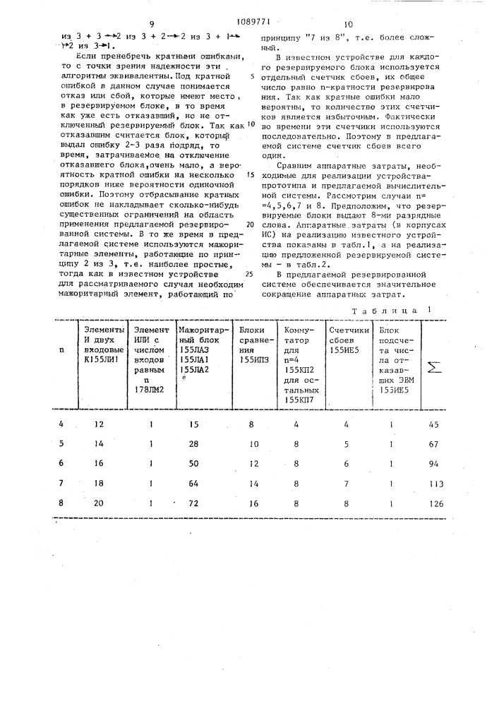 Резервированная система (патент 1089771)