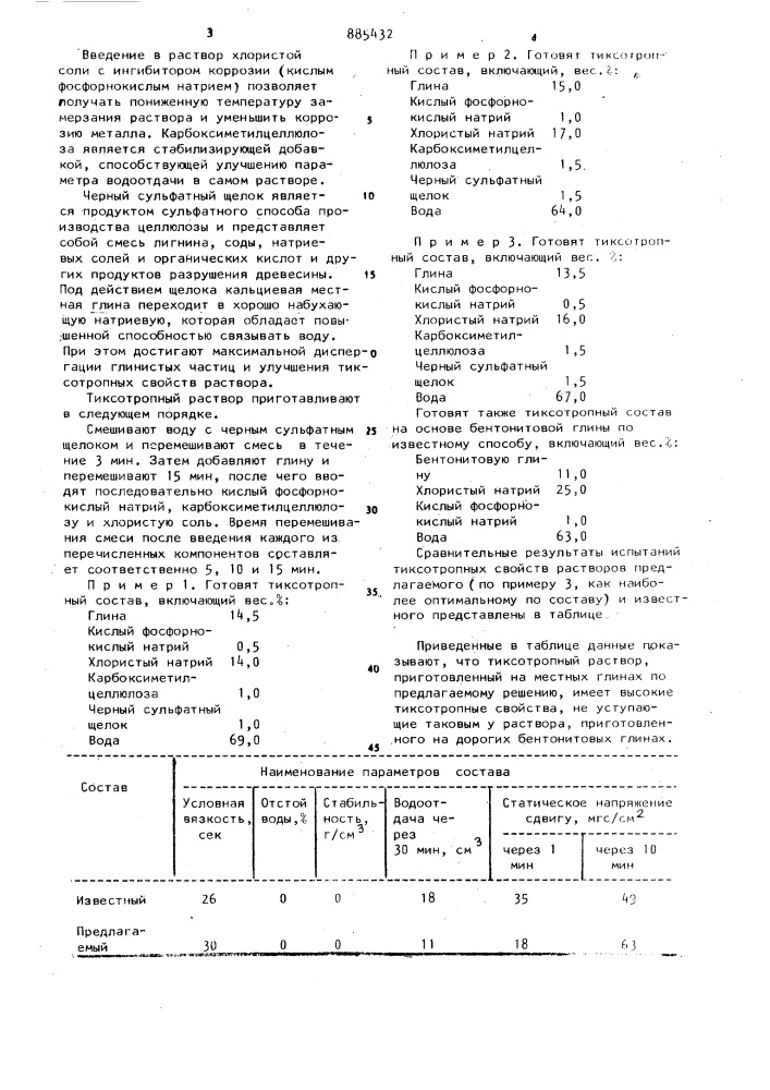 Тиксотропный раствор для возведения подземных сооружений (патент 885432)