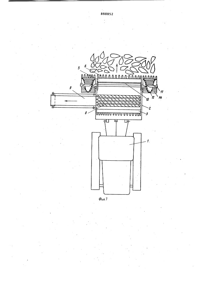 Машина для подбора и погрузки корнеплодов (патент 888852)