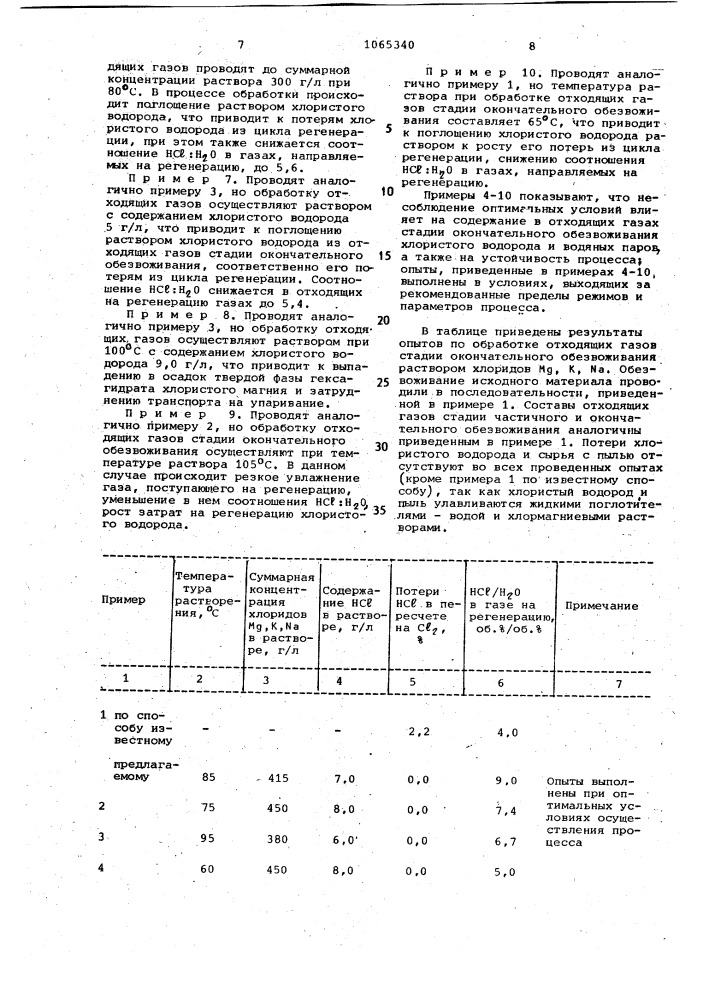 Способ обезвоживания хлормагниевых солей (патент 1065340)