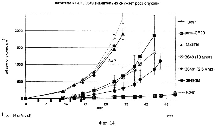 Гуманизированные антитела к cd19 и их применение для лечения онкологического, связанного с трансплантацией и аутоиммунного заболевания (патент 2495882)