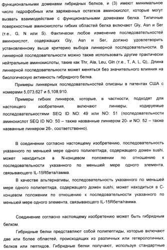 Соединение, предназначенное для стимуляции пути передачи сигнала через il-15rбета/гамма, с целью индуцировать и/или стимулировать активацию и/или пролиферацию il-15rбета/гамма-положительных клеток, таких как nk-и/или t-клетки, нуклеиновая кислота, кодирующая соединение, вектор экспрессии, клетка-хозяин, адъювант для иммунотерапевтической композиции, фармацевтическая композиция и лекарственное средство для лечения состояния или заболевания, при котором желательно повышение активности il-15, способ in vitro индукции и/или стимуляции пролиферации и/или активации il-15rбета/гамма-положительных клеток и способ получения in vitro активированных nk-и/или t-клеток (патент 2454463)