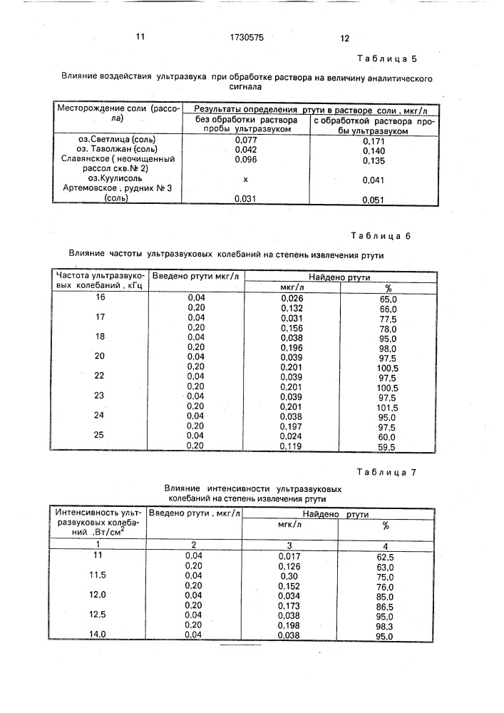 Способ определения ртути (патент 1730575)