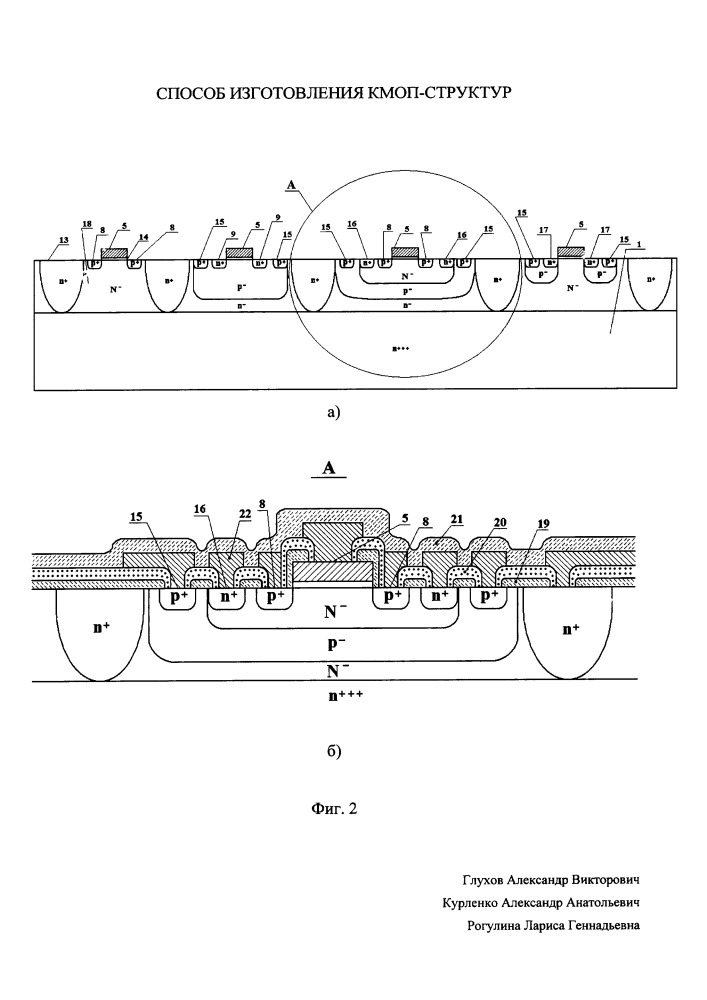 Способ изготовления кмоп-структур (патент 2665584)