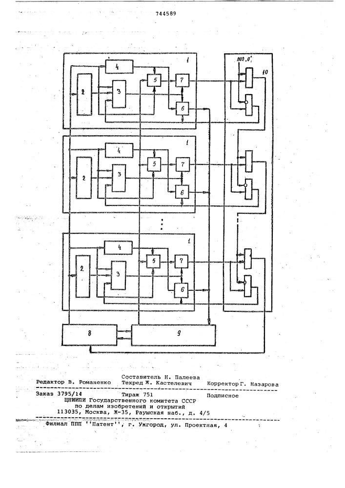 Вычислительная структура (патент 744589)