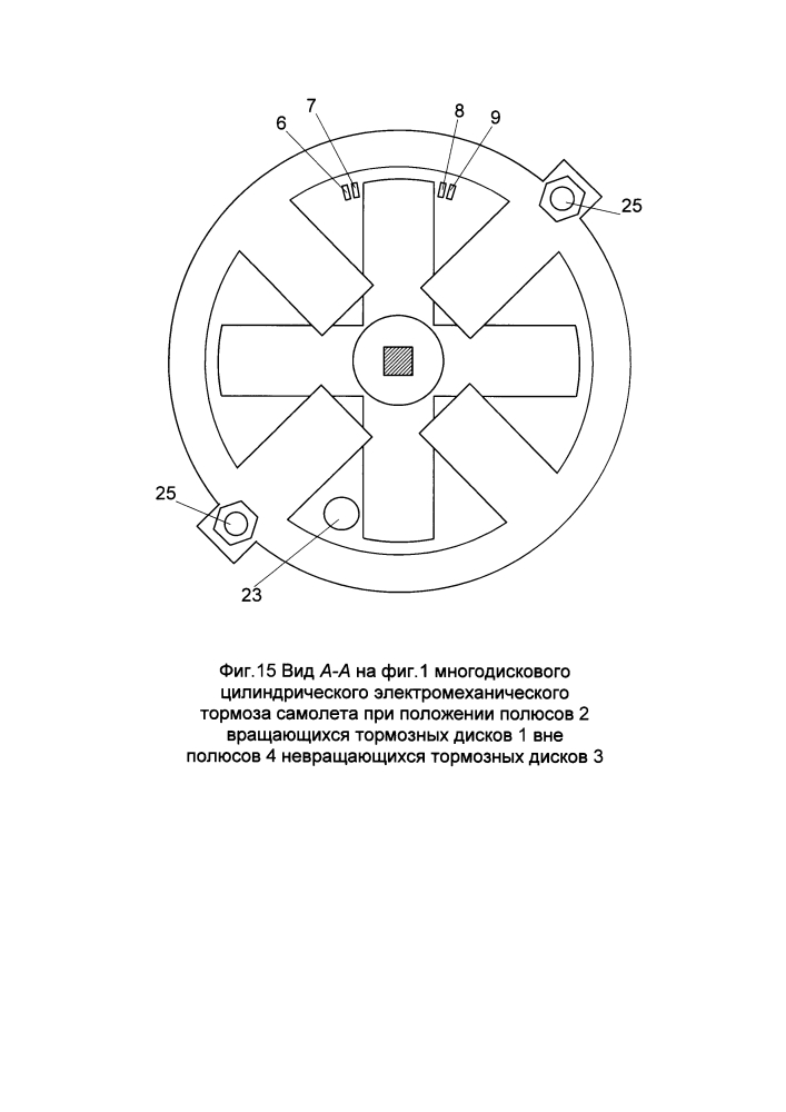 Многодисковый цилиндрический электромеханический тормоз самолета (патент 2612554)