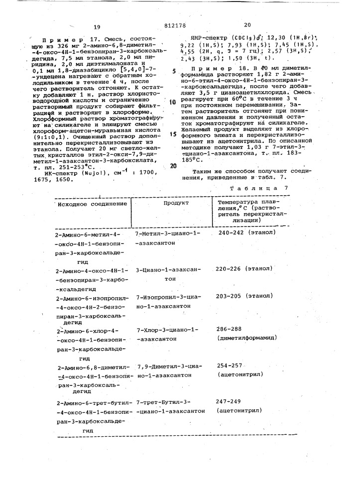 Способ получения производных 1- азаксантон-3-карбоновой кислотыили их солей c алифатическими ами-нами (патент 812178)