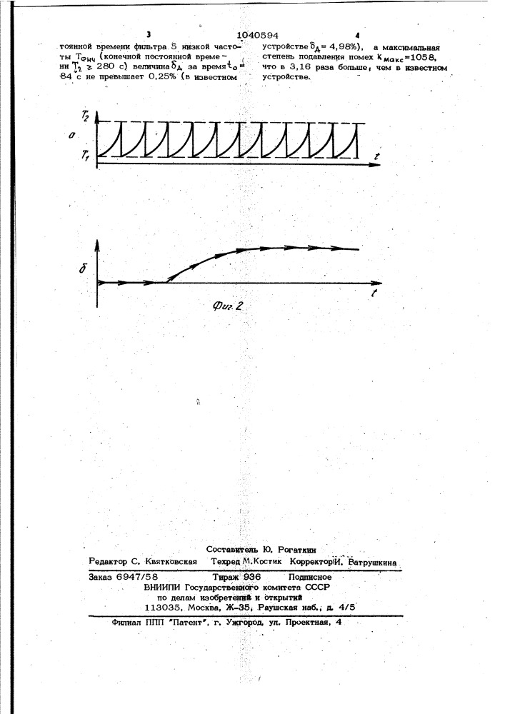 Усилитель постоянного тока (патент 1040594)