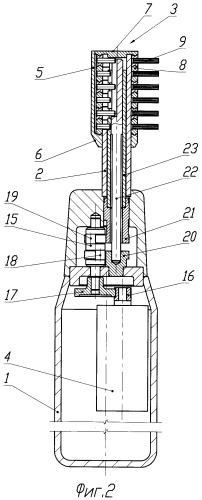 Механическая зубная щетка и механизм ее привода (варианты) (патент 2412672)