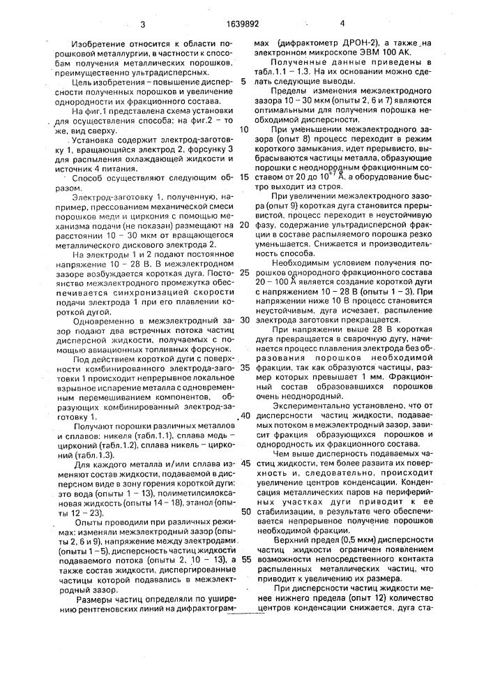 Способ получения металлических порошков (патент 1639892)