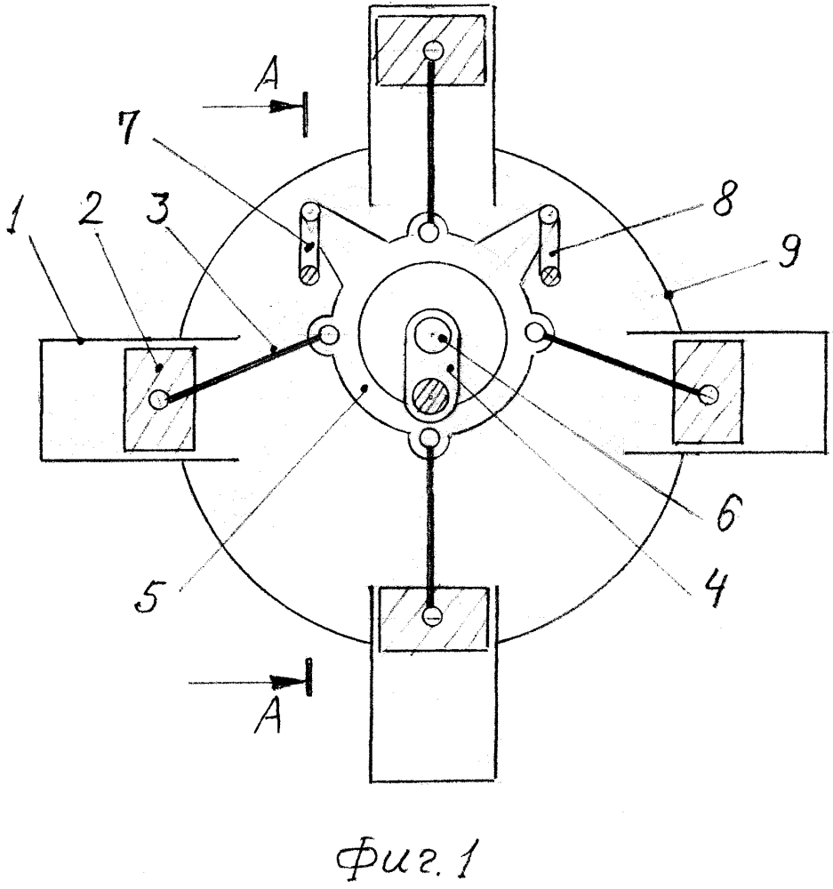 Механизм звездообразной поршневой машины (патент 2645369)