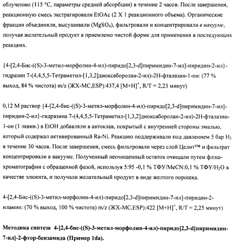 Производные 2-метилморфолин пиридо-, пиразо- и пиримидо-пиримидина в качестве ингибиторов mtor (патент 2445312)