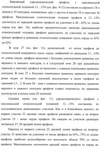 Стреловидное крыло самолета и аэродинамический профиль (варианты) (патент 2406647)