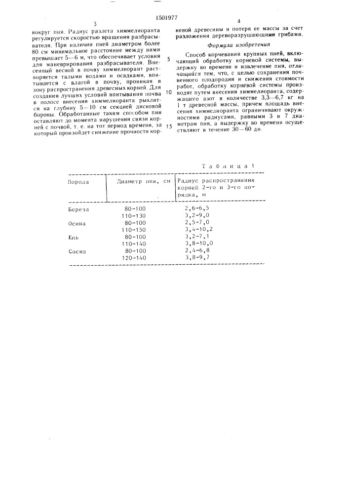 Способ корчевания крупных пней (патент 1501977)