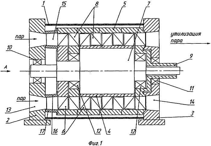 Осевая проточная турбина (патент 2305772)