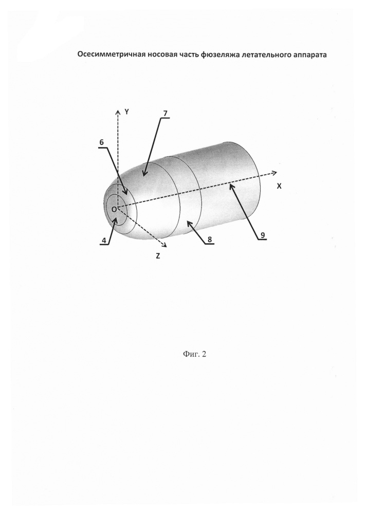 Осесимметричная носовая часть фюзеляжа летательного аппарата (патент 2620455)
