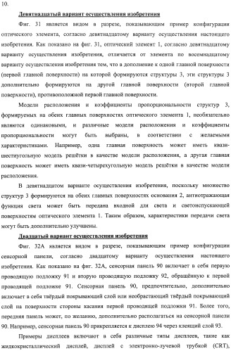 Оптический элемент, оптический компонент с антиотражающей функцией и исходная пресс-форма (патент 2468398)