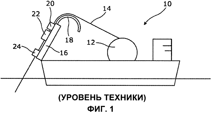 Зажим для размещения одного элемента на другом для подводной укладки по меньшей мере двух протяженных элементов с размещением одного элемента на другом (патент 2578014)