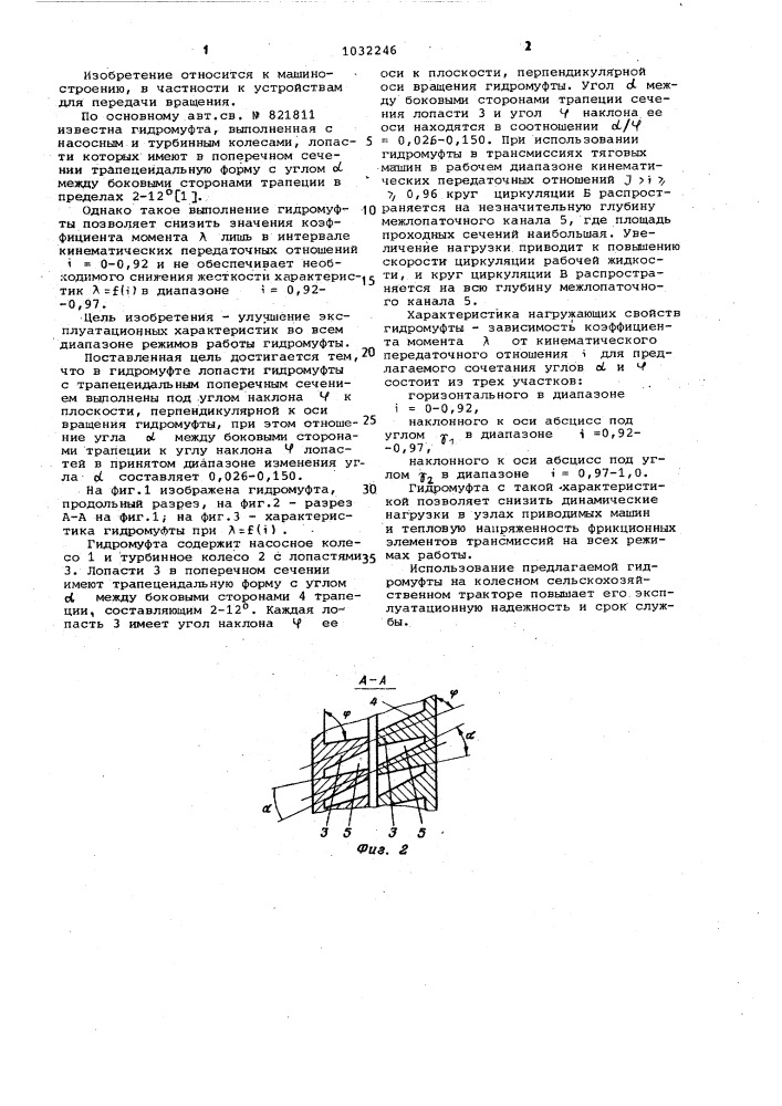 Гидромуфта (патент 1032246)