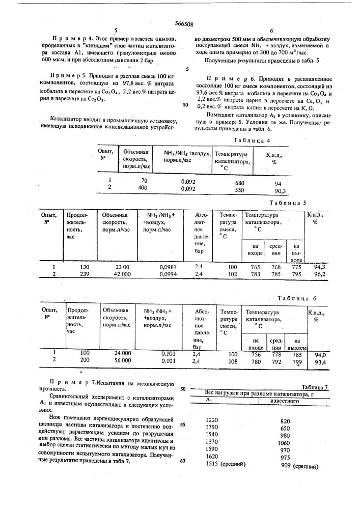 Катализатор для окисления аммиака (патент 566508)