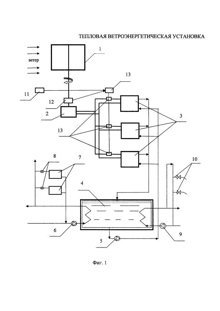 Тепловая ветроэнергетическая установка (патент 2610164)
