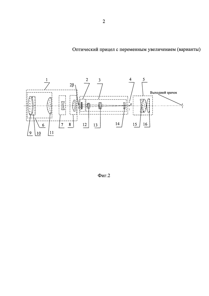 Оптический прицел с переменным увеличением (варианты) (патент 2642889)