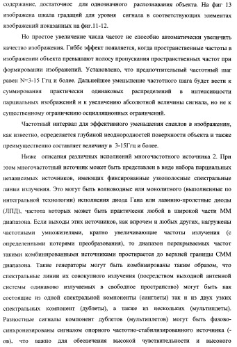 Способ формирования изображений в миллиметровом и субмиллиметровом диапазоне волн (варианты), система формирования изображений в миллиметровом и субмиллиметровом диапазоне волн (варианты), диффузорный осветитель (варианты) и приемо-передатчик (варианты) (патент 2349040)