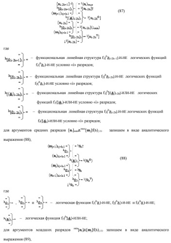 Способ формирования упорядоченных последовательностей аналоговых сигналов частичных произведений [ni]&amp;[mj]f(h) cd аргументов сомножителей &#177;[ni]f(2n) и &#177;[mj]f(2n) - &quot;дополнительный код&quot; в пирамидальном умножителе f ( cd ) для последующего логического дешифрования f1(cd ) и формирования результирующей суммы в формате &#177;[s ]f(2n) - &quot;дополнительный код&quot; и функциональная структура для его реализации (варианты русской логики) (патент 2463645)