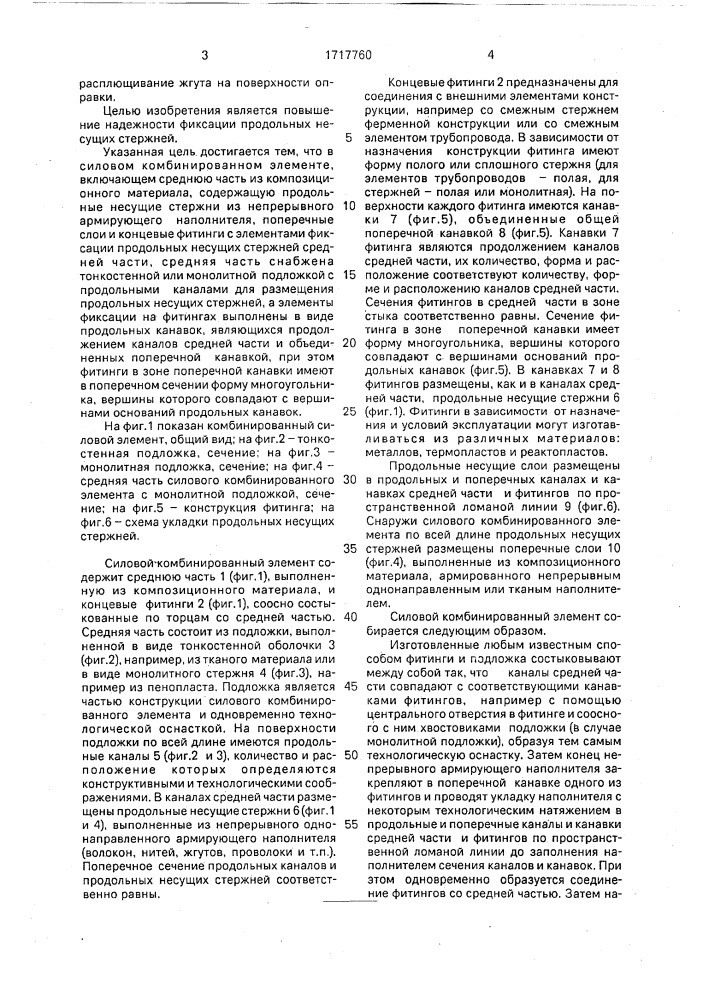 Силовой комбинированный элемент (патент 1717760)