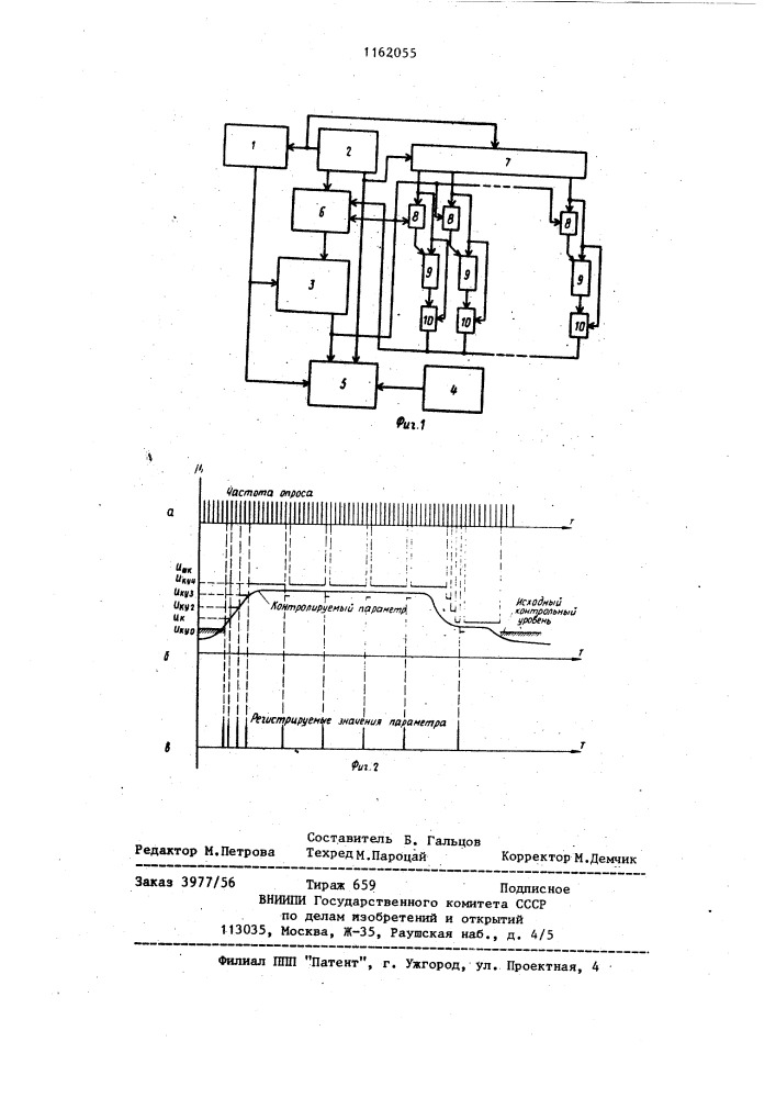 Устройство для селективного контроля телеметрических параметров (патент 1162055)