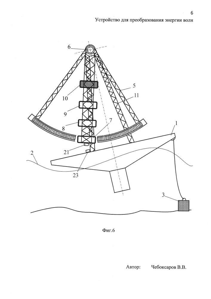 Устройство для преобразования энергии волн (патент 2661974)