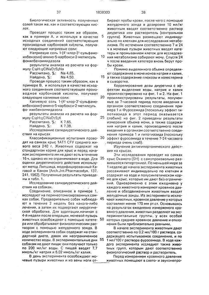 Гидразиды 4-хлор-3-сульфамоилбензойной кислоты, обладающие салидиуретической и диуретической активностями (патент 1838303)