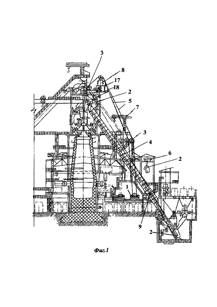Система скиповой загрузки доменной печи (патент 2609118)