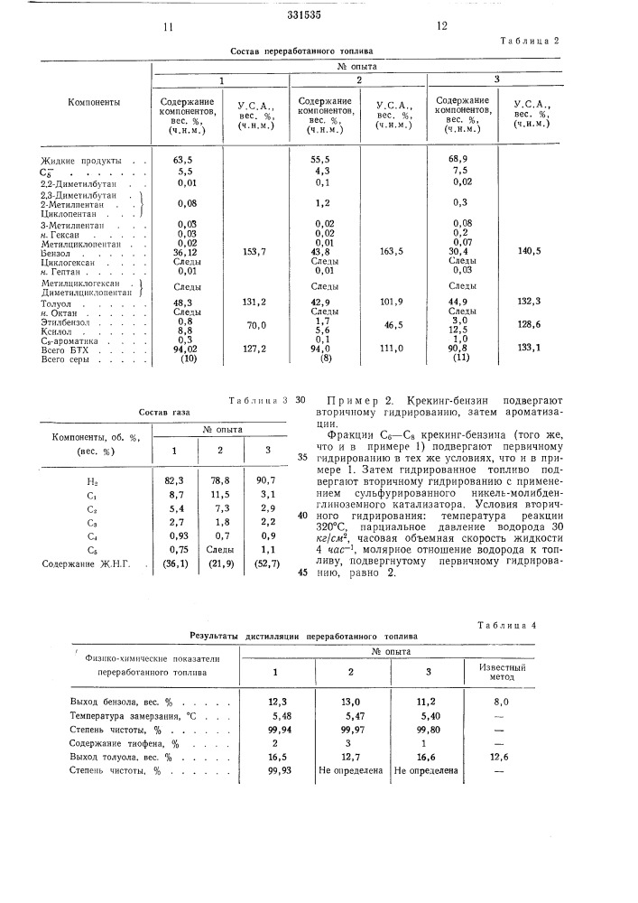 Способ получения ароматических углеводородов (патент 331535)