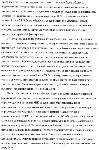 Способы упаковки олигонуклеотидов в вирусоподобные частицы рнк-содержащих бактериофагов (патент 2476595)