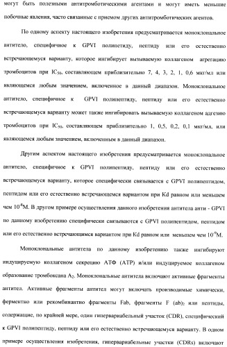 Антитела к гликопротеину vi и способы продуцирования и использования этих антител (патент 2407752)