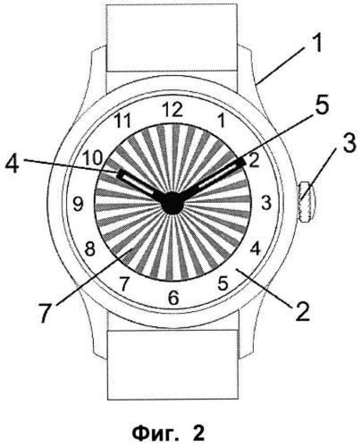 Способ индикации периодов суток на циферблате часов и часы с индикацией периодов суток на циферблате (патент 2543679)