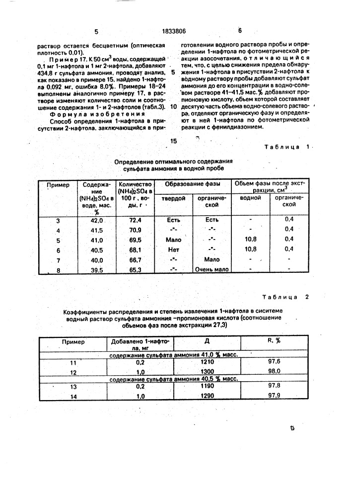 Способ определения 1-нафтола в присутствии 2-нафтола (патент 1833806)