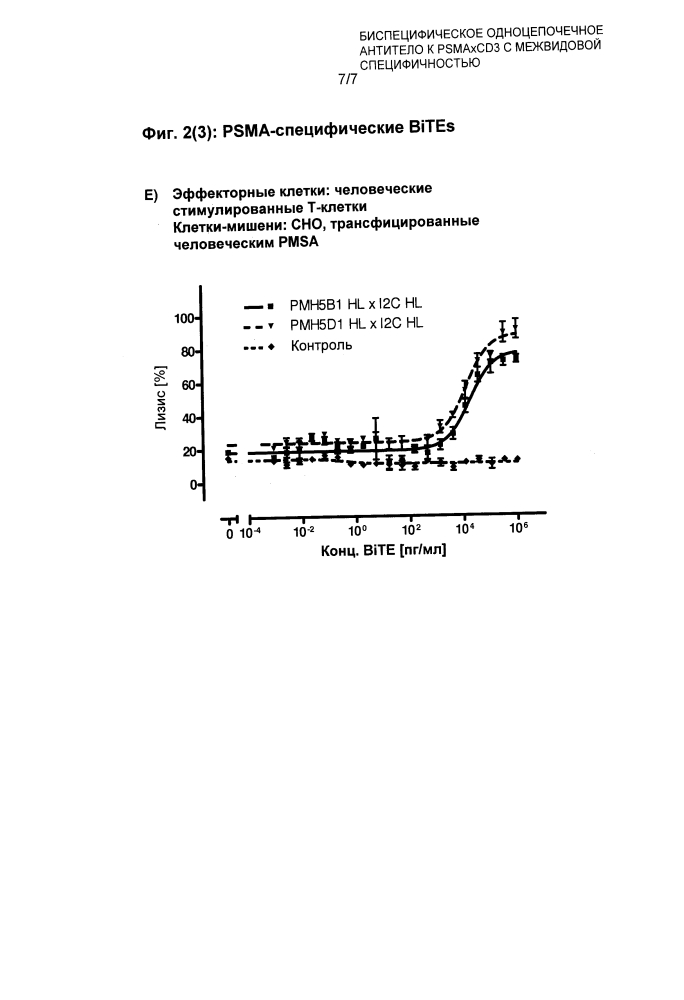 Биспецифическое одноцепочечное антитело к psmaxcd3 с межвидовой специфичностью (патент 2617942)