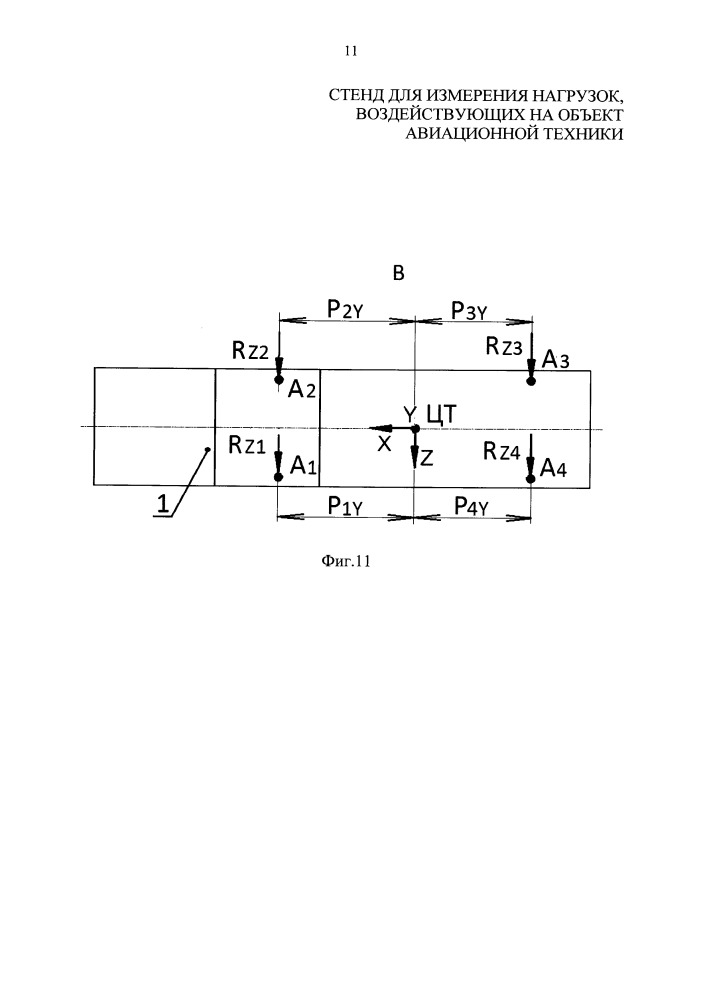 Стенд для измерения нагрузок, воздействующих на объект авиационной техники (патент 2651627)