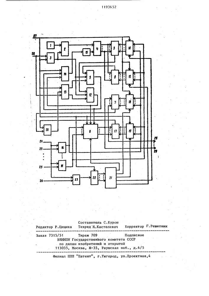 Цифровой генератор периодических функций (патент 1193652)