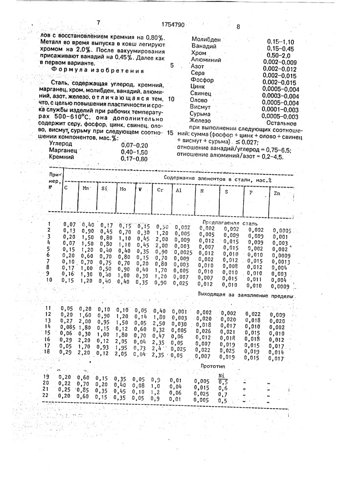 Сталь (патент 1754790)