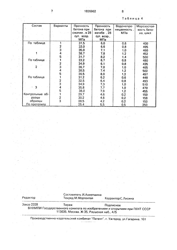 Бетонная смесь (патент 1826962)